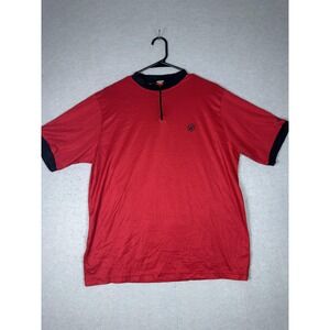 Canari Shirt Mens Large Red Black Cycling Jersey Half Zip Pocket San Diego CA